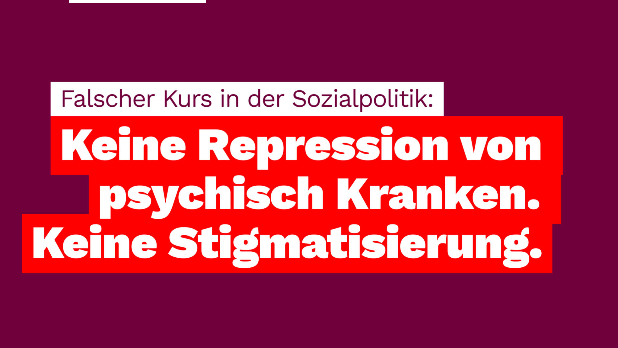 Keine Registrierung von Menschen mit psychischen Erkrankungen durch die Ordnungsbehörden!